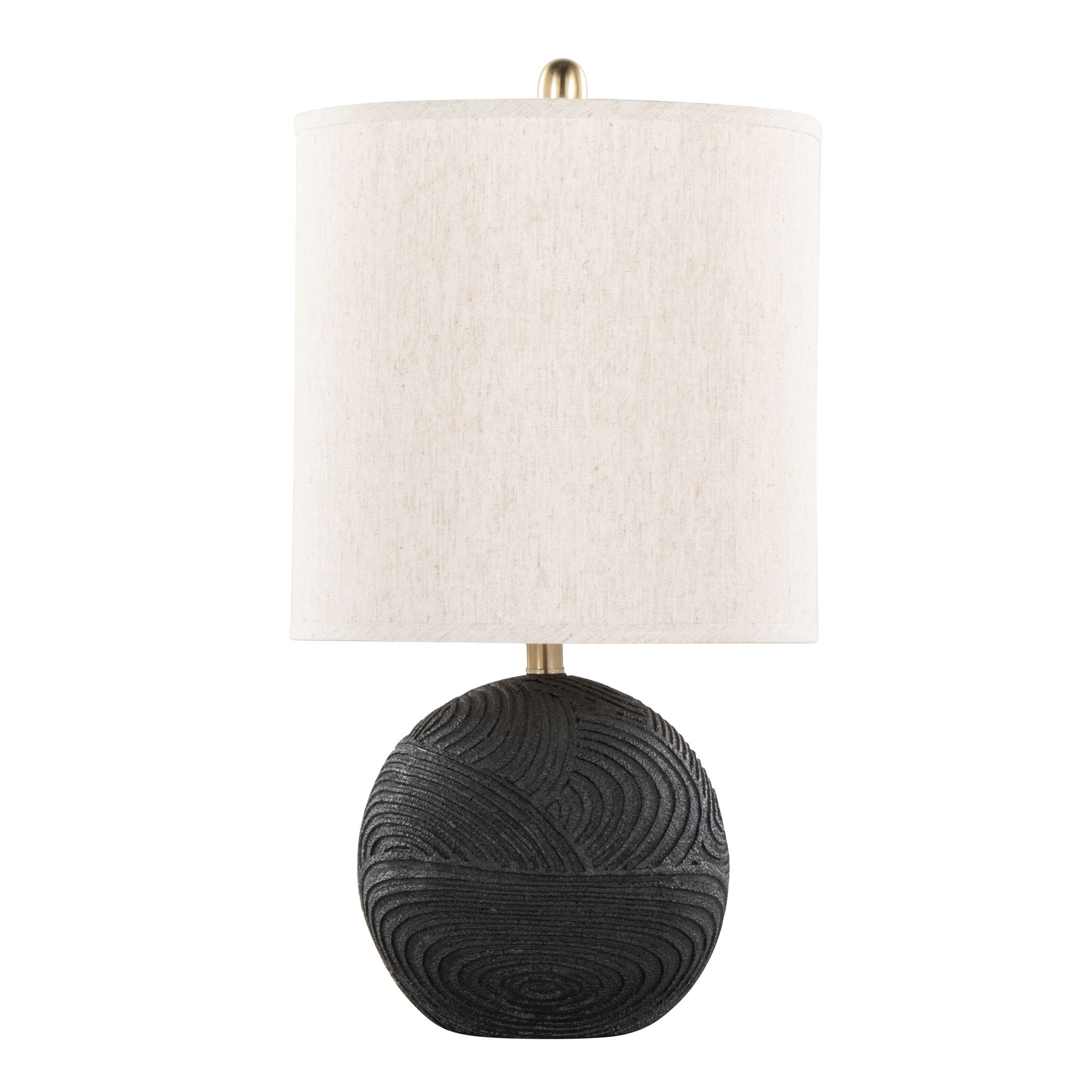 Kona - Contemporary Table Lamp (Set of 2) - Matte Black / Natural
