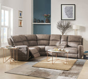 ACME Olwen - Sectional Sofa - Mocha Nubuck | Meri Furniture
