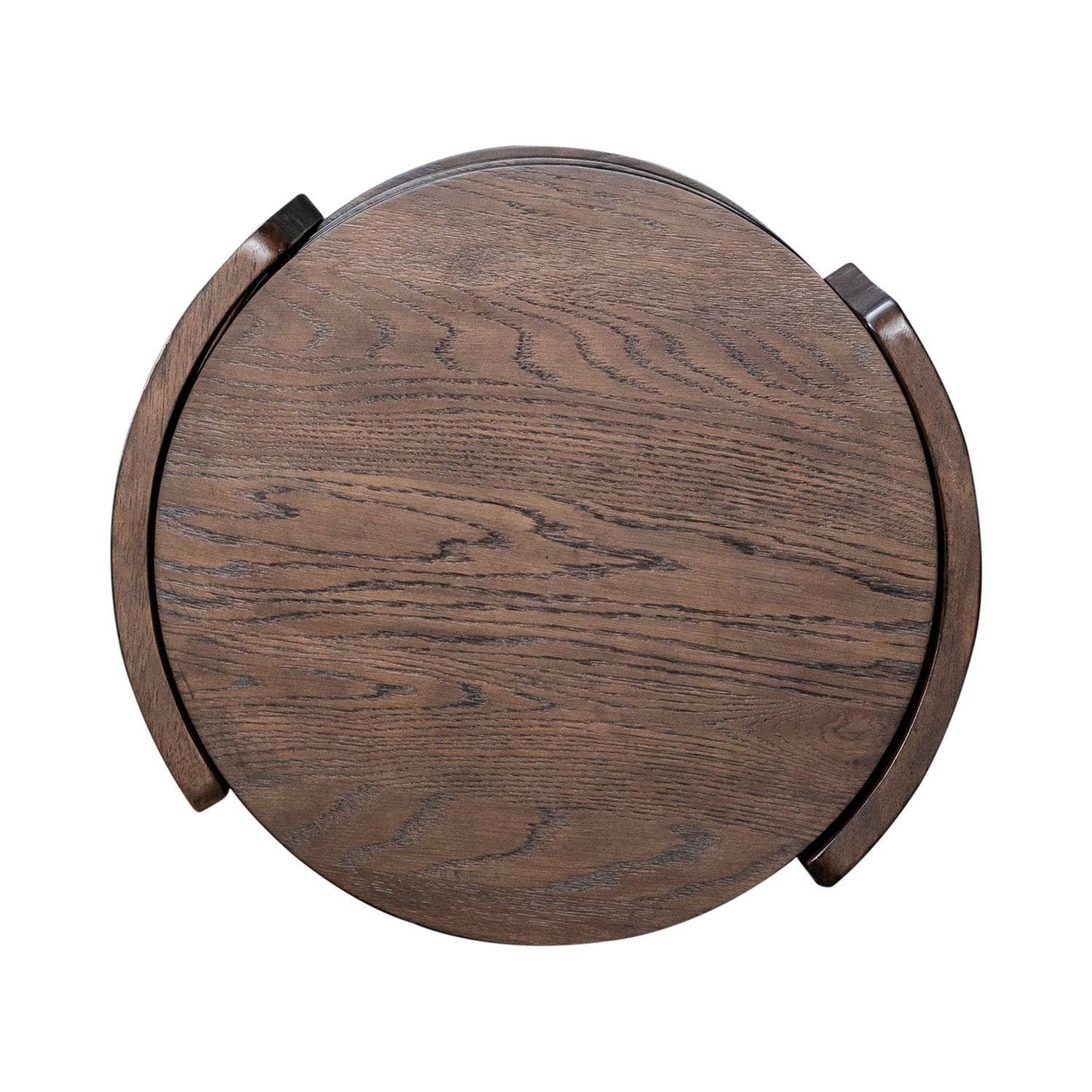 Warren Park - Round End Table - Coffee Brown