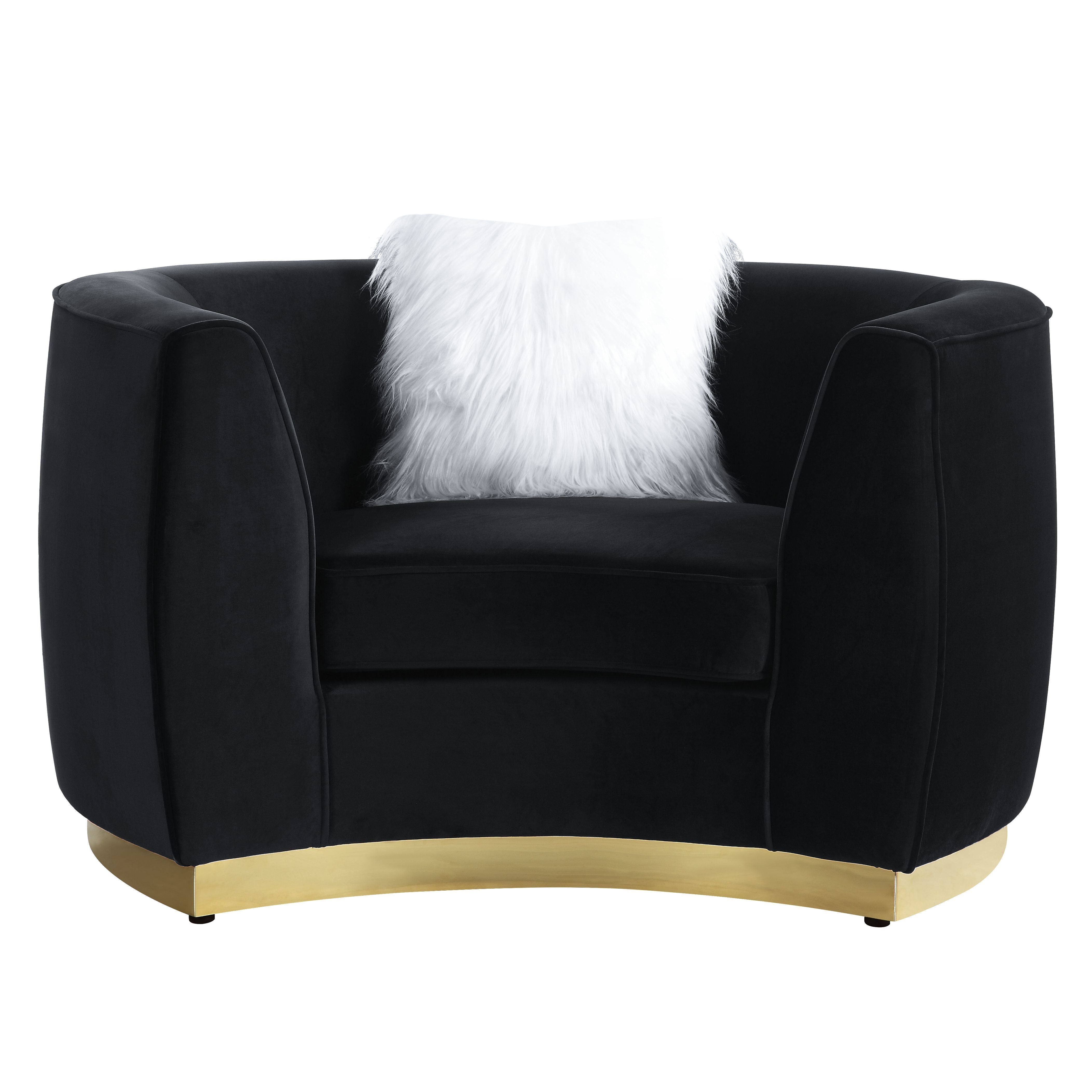 ACME Achelle - Chair - Black Velvet | Meri Furniture