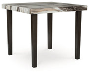 Jeshina - Square Dining Room Counter Table - Dark Brown / Beige