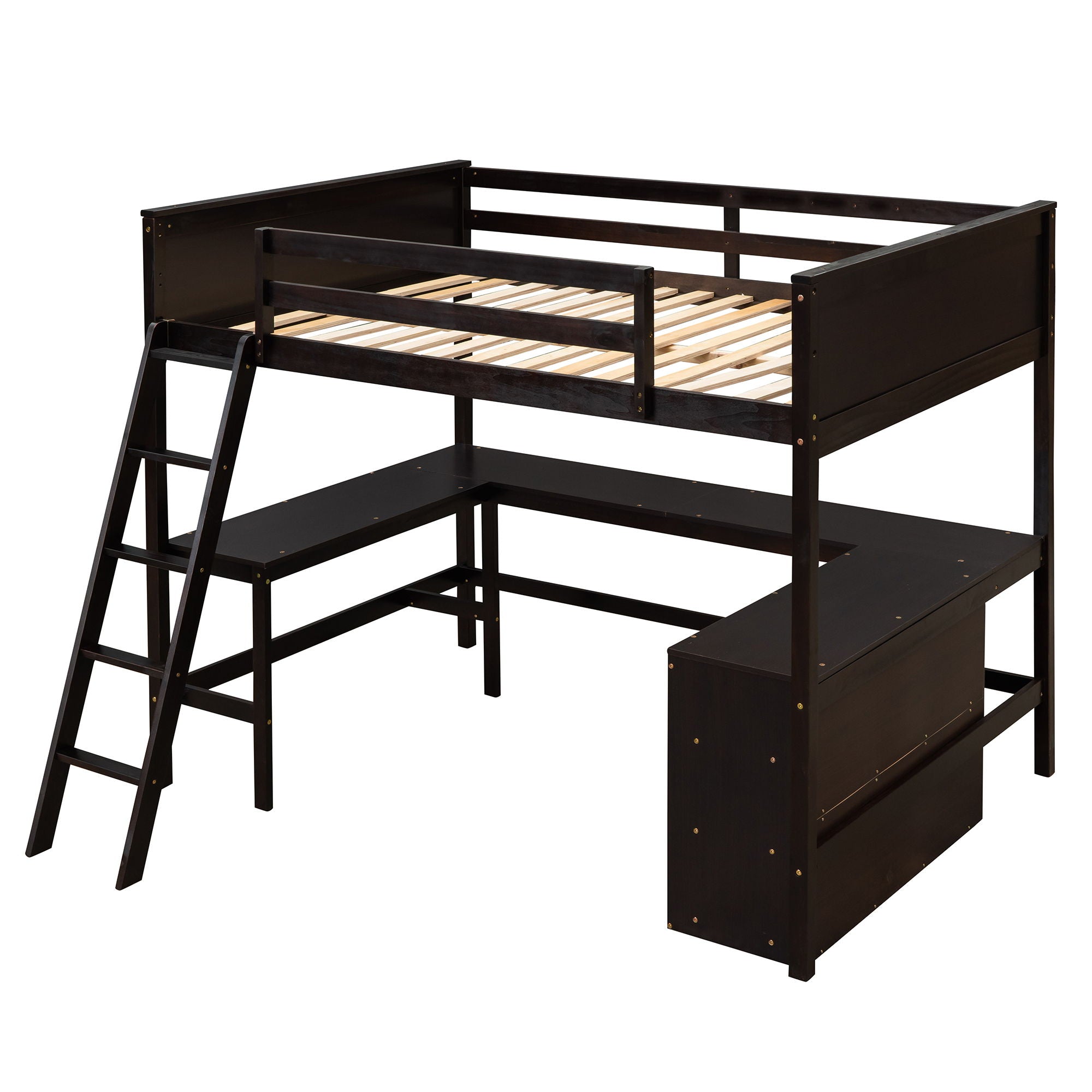 Loft Bed With Shelves With Desk