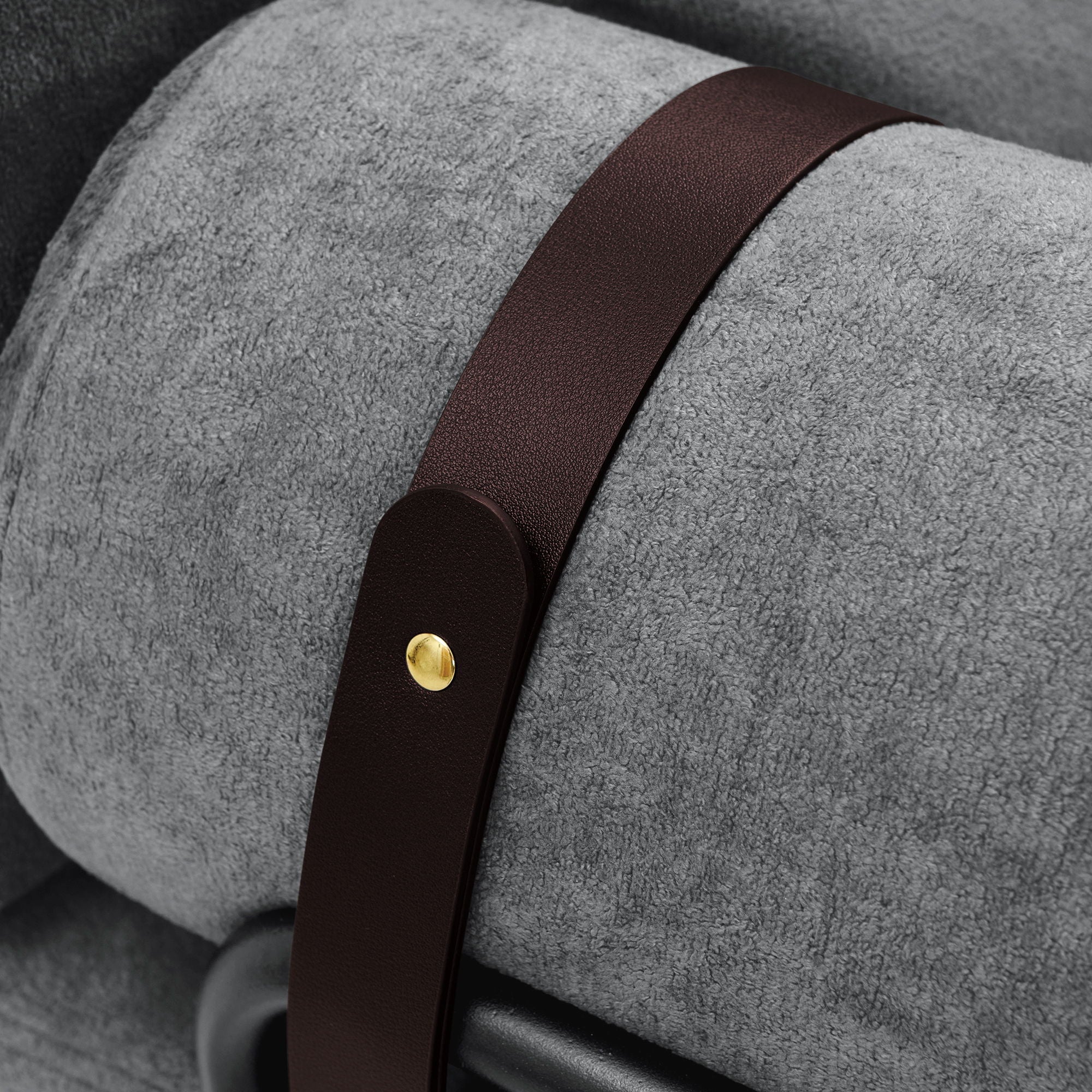 Modern Loveseat Sofa 2 Seater With USB Ports, Cylindrical Armrests