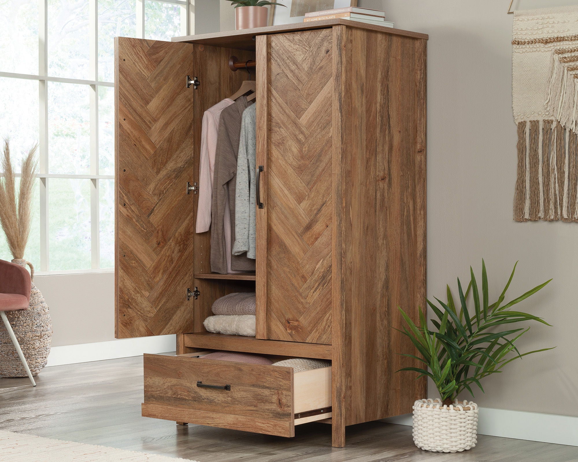 Wardrobe/Armoire Cabinet with Drawer