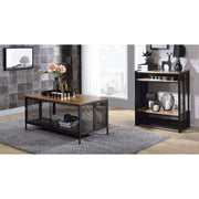 ACME Winam - Coffee Table - Antique Oak & Black | Meri Furniture