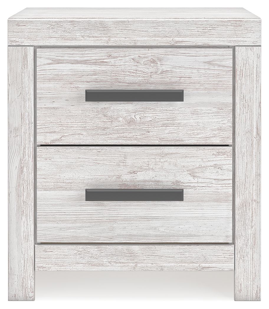 Signature Design by Ashley® Cayboni - Whitewash - Two Drawer Night Stand | Meri Furniture