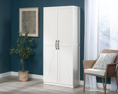 2-Door Farmhouse Storage Cabinet in White