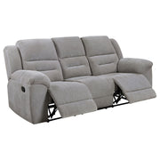 Coaster Fine Furniture Gilson - Chenille Upholstered Reclining Sofa - Gray | Meri Furniture