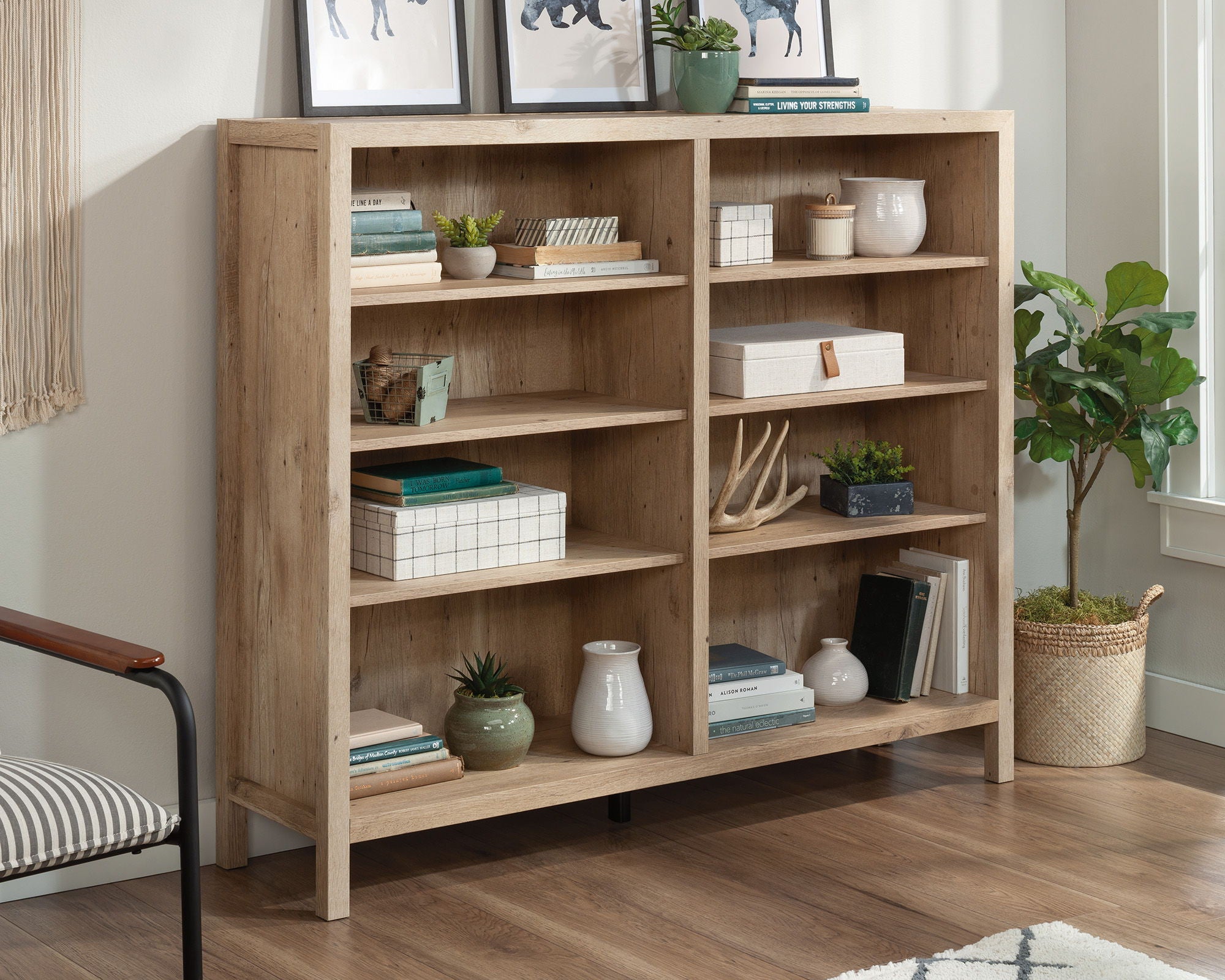 Cubby Storage Bookcase in Prime Oak