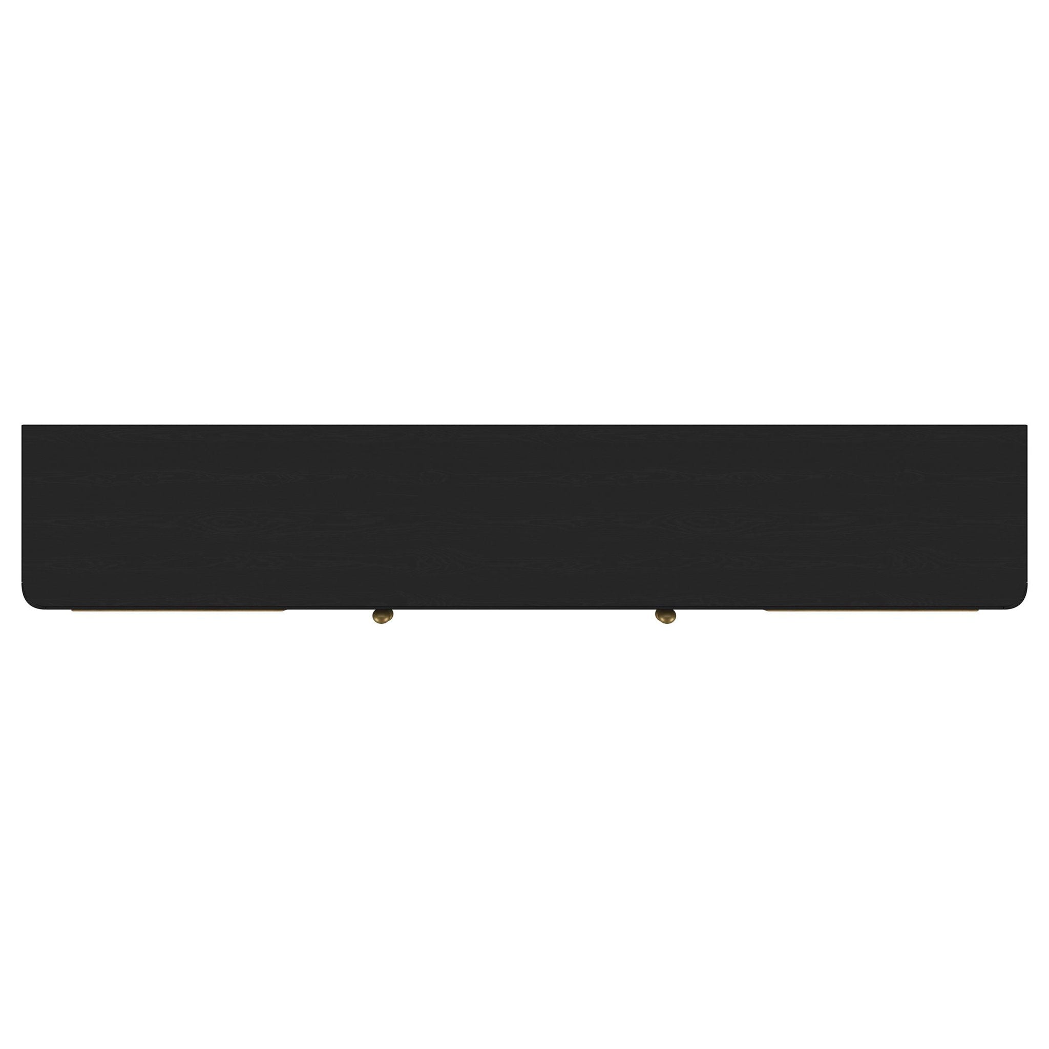 Arini Rattan Cane 2-door TV Stand Media Console Black