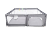 Fabric Baby Playpen, Baby Fence Play Area With Anti Slip Base - Gray