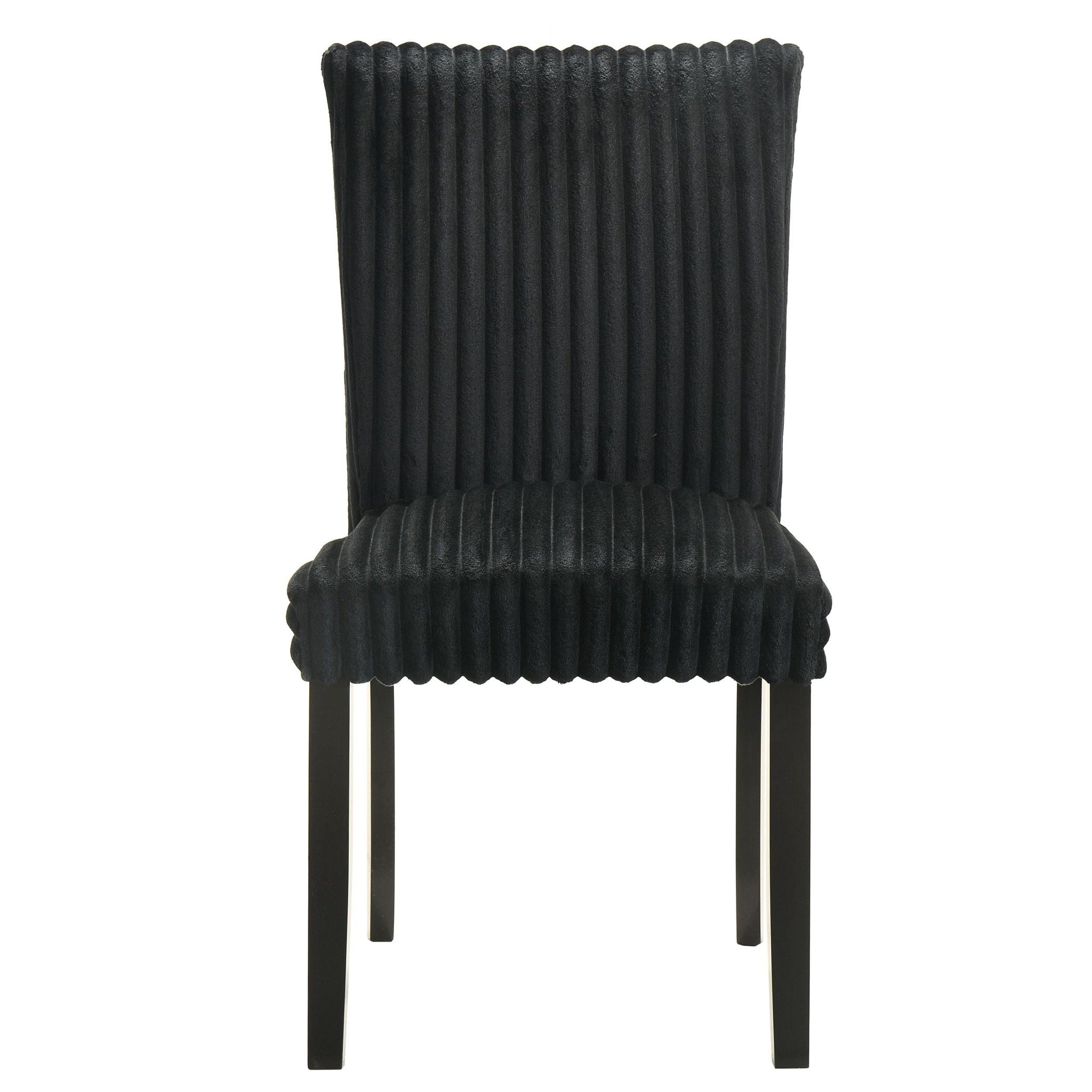 Dermott Upholstered Parson Dining Side Chair Black (Set of 2)