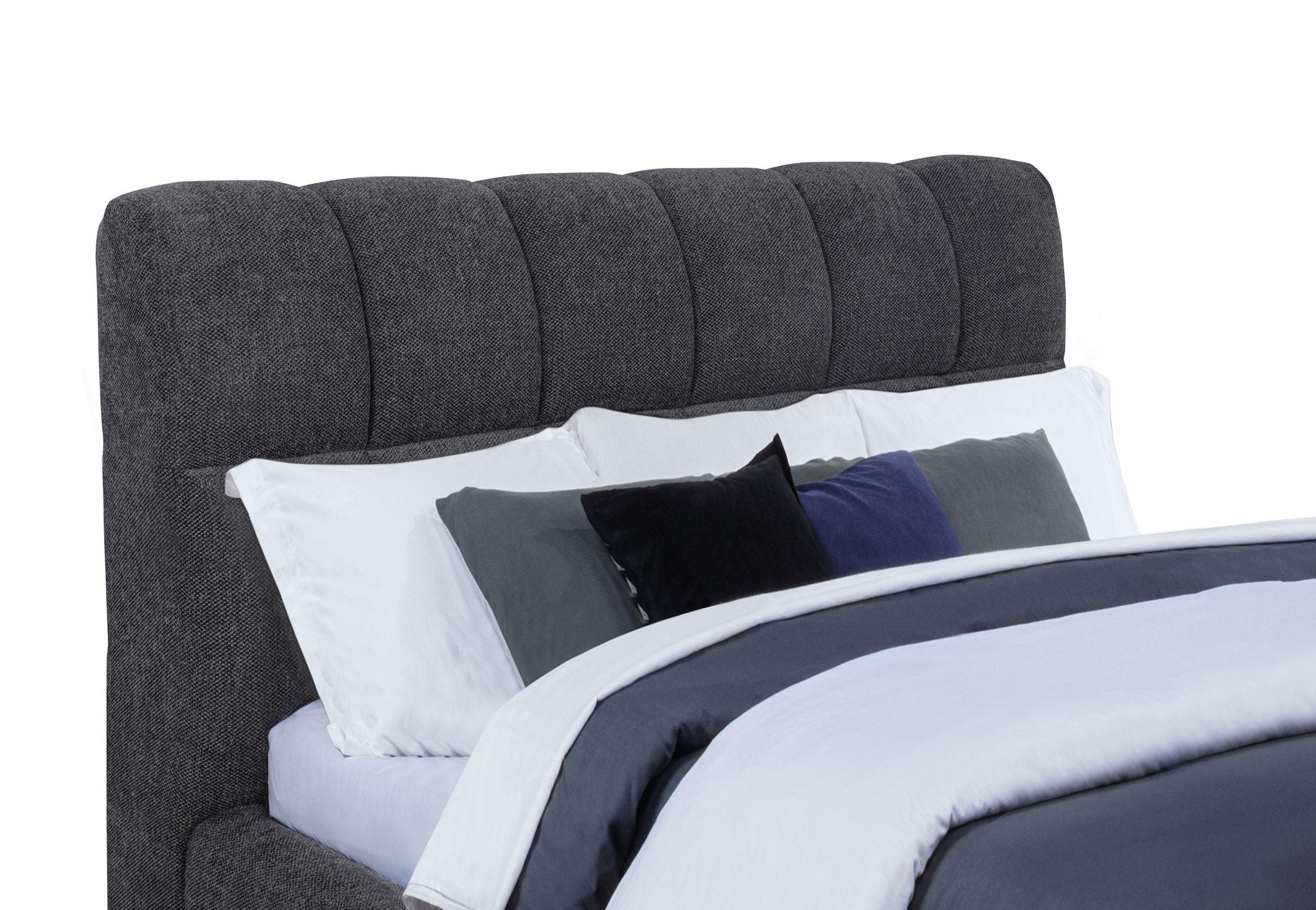 Nollet 48-inch Upholstered Queen Panel Platform Bed Grey