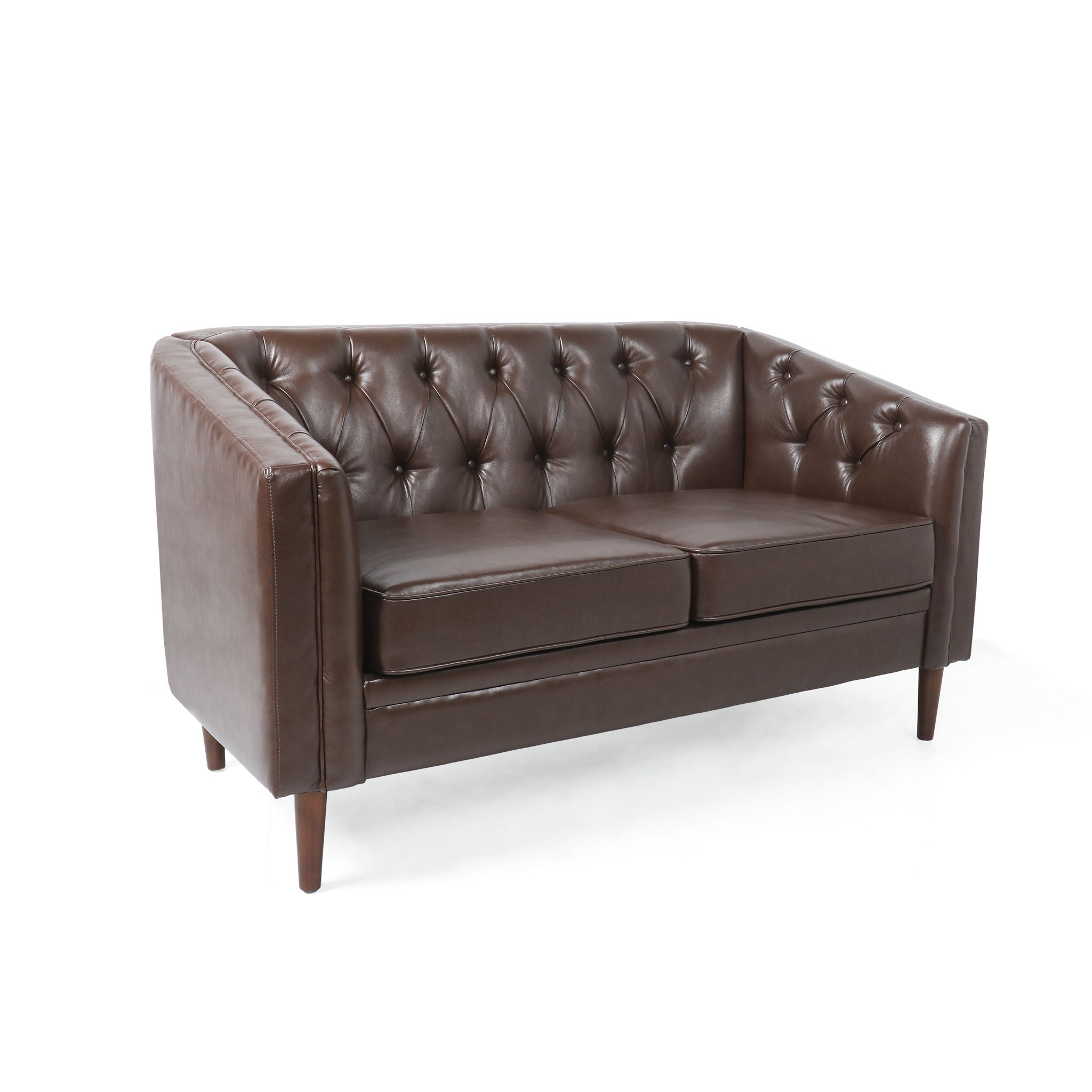 Sophisticated Loveseat With Diamond Stitched Detailing
