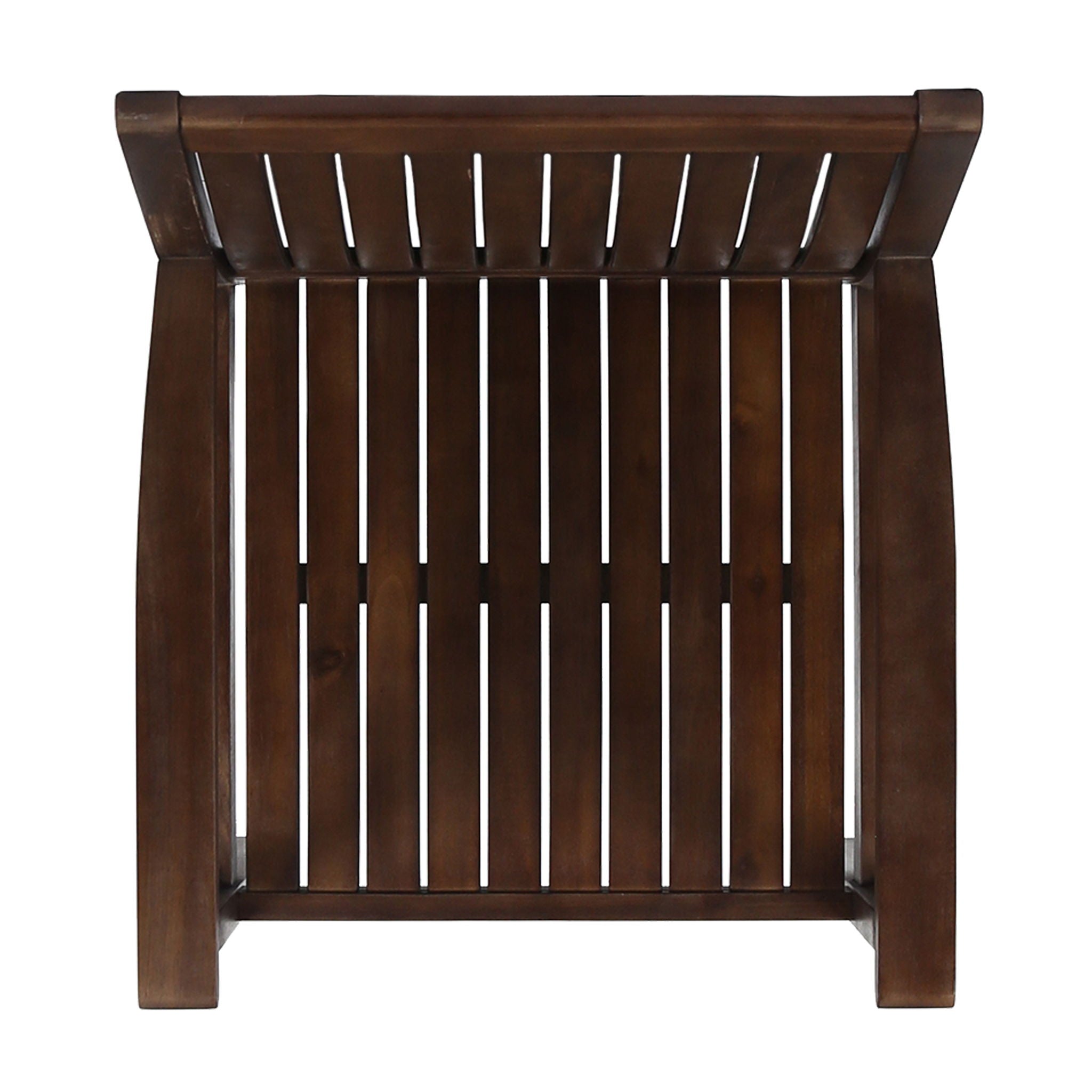Wilson - Rustic Dining Chair Acacia Wood With Slat Panel Design (Set of 2) - Dark Brown