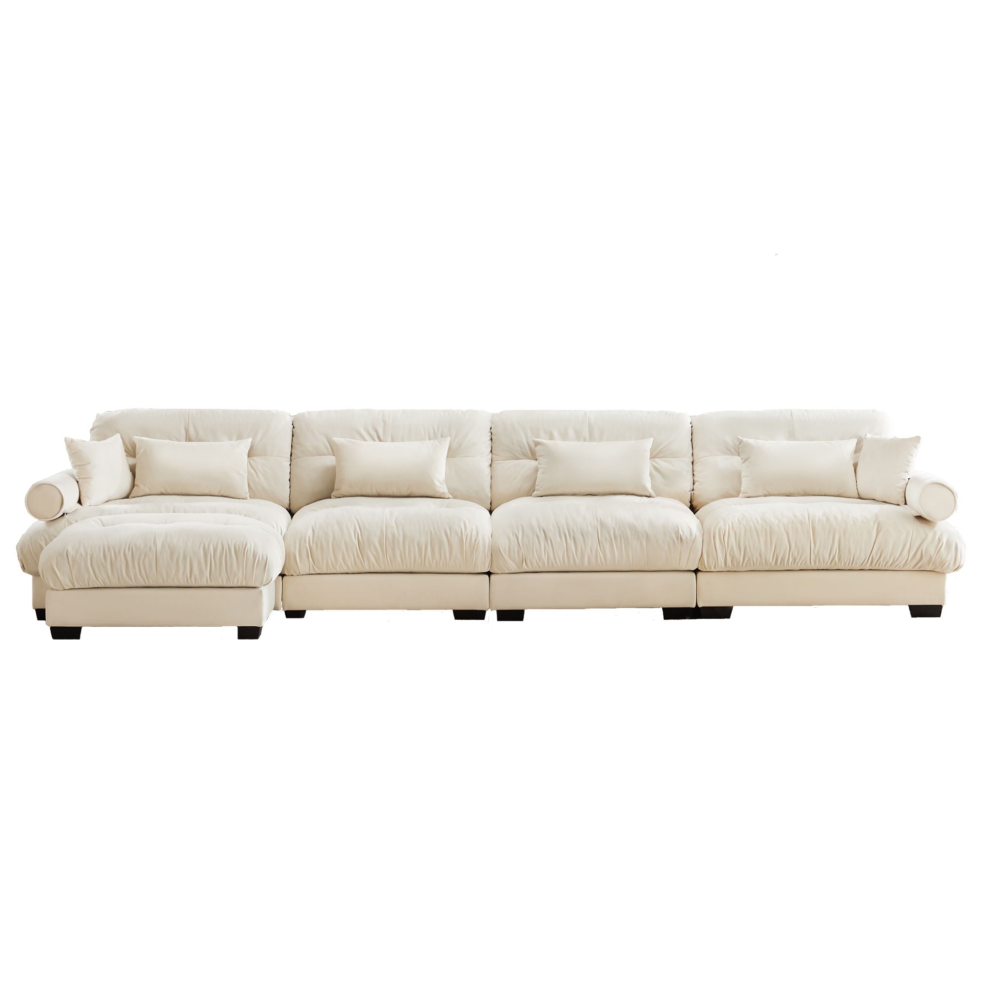 Super Comfort Oversized Modular Sectional Sofa With Movable Ottoman