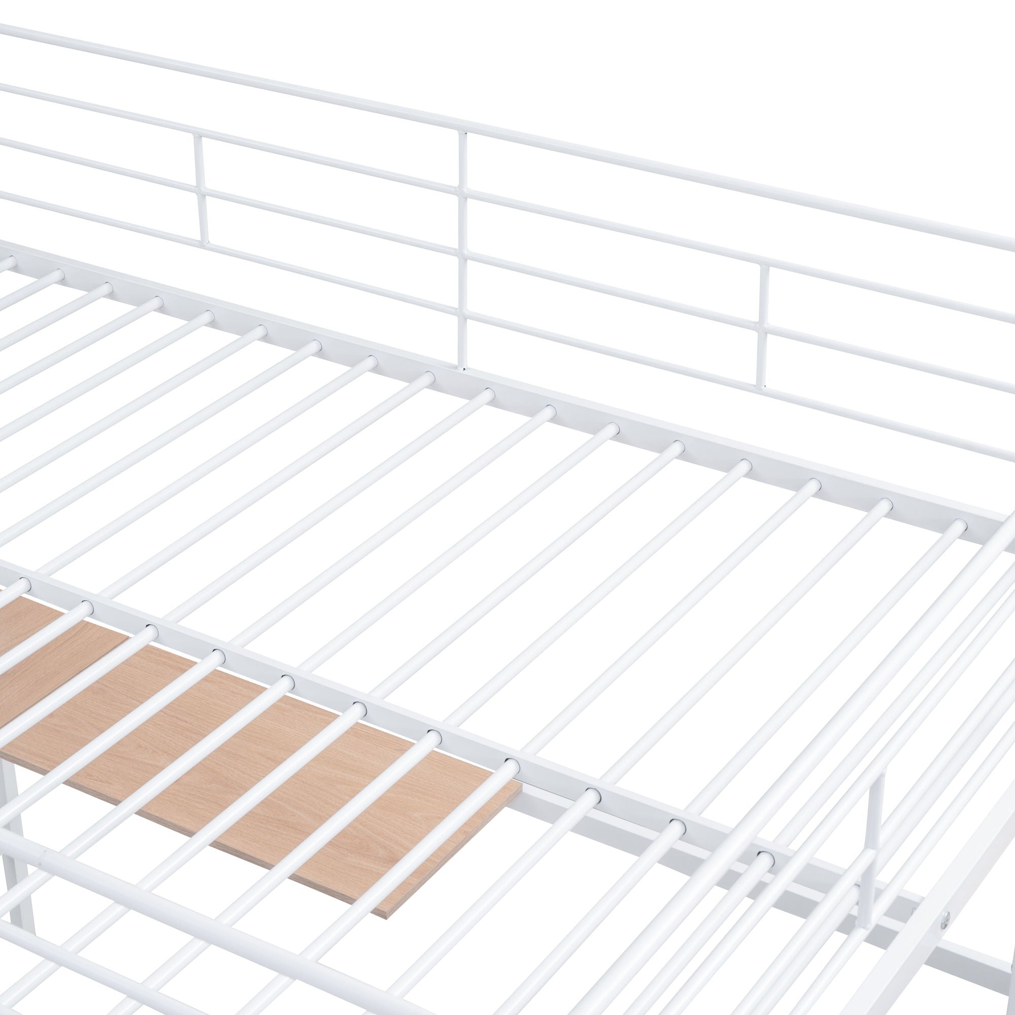 Loft Bed With Desk And Grid, Stylish Frame With Lateral Storage Ladder And Wardrobe