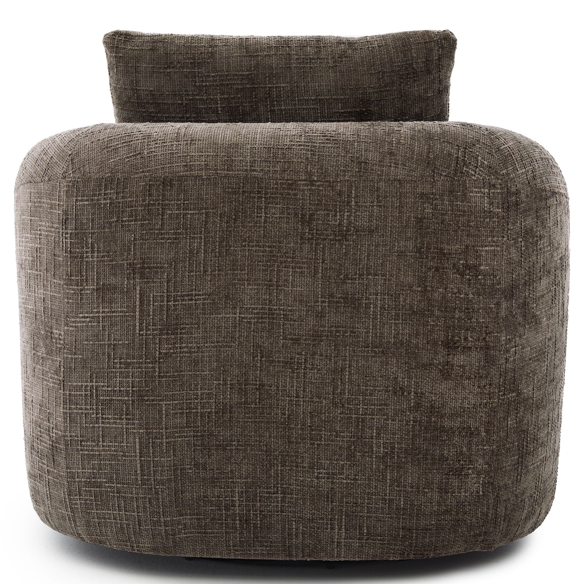 Modern Swivel Barrel Chair With Dual-Layer Cushion