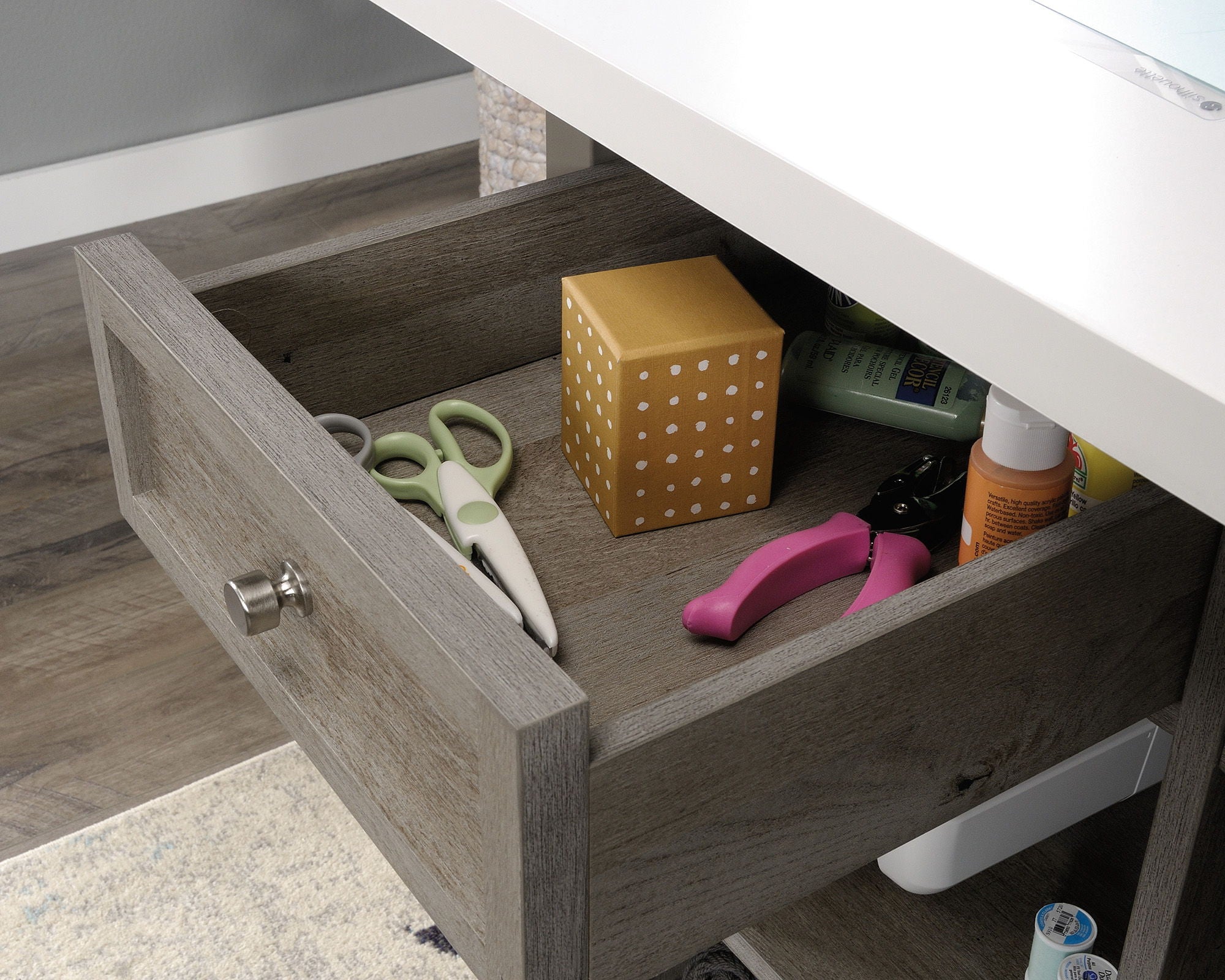 Durable Craft Work Table with Storage