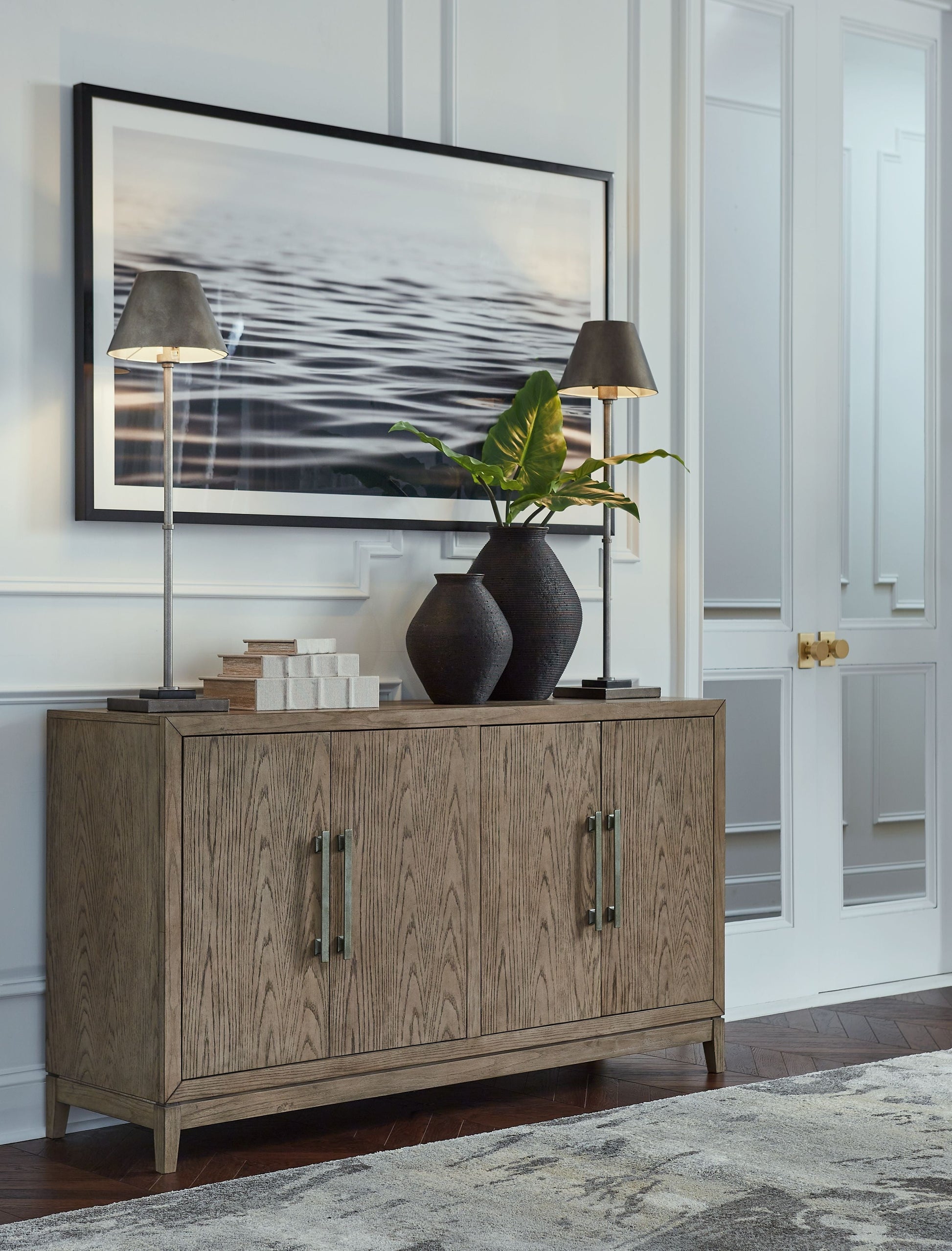 Signature Design by Ashley® Chrestner - Gray - Dining Room Server | Meri Furniture