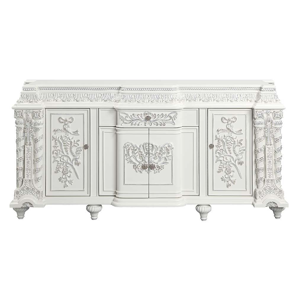 ACME Vanaheim - Server - Antique White Finish | Meri Furniture