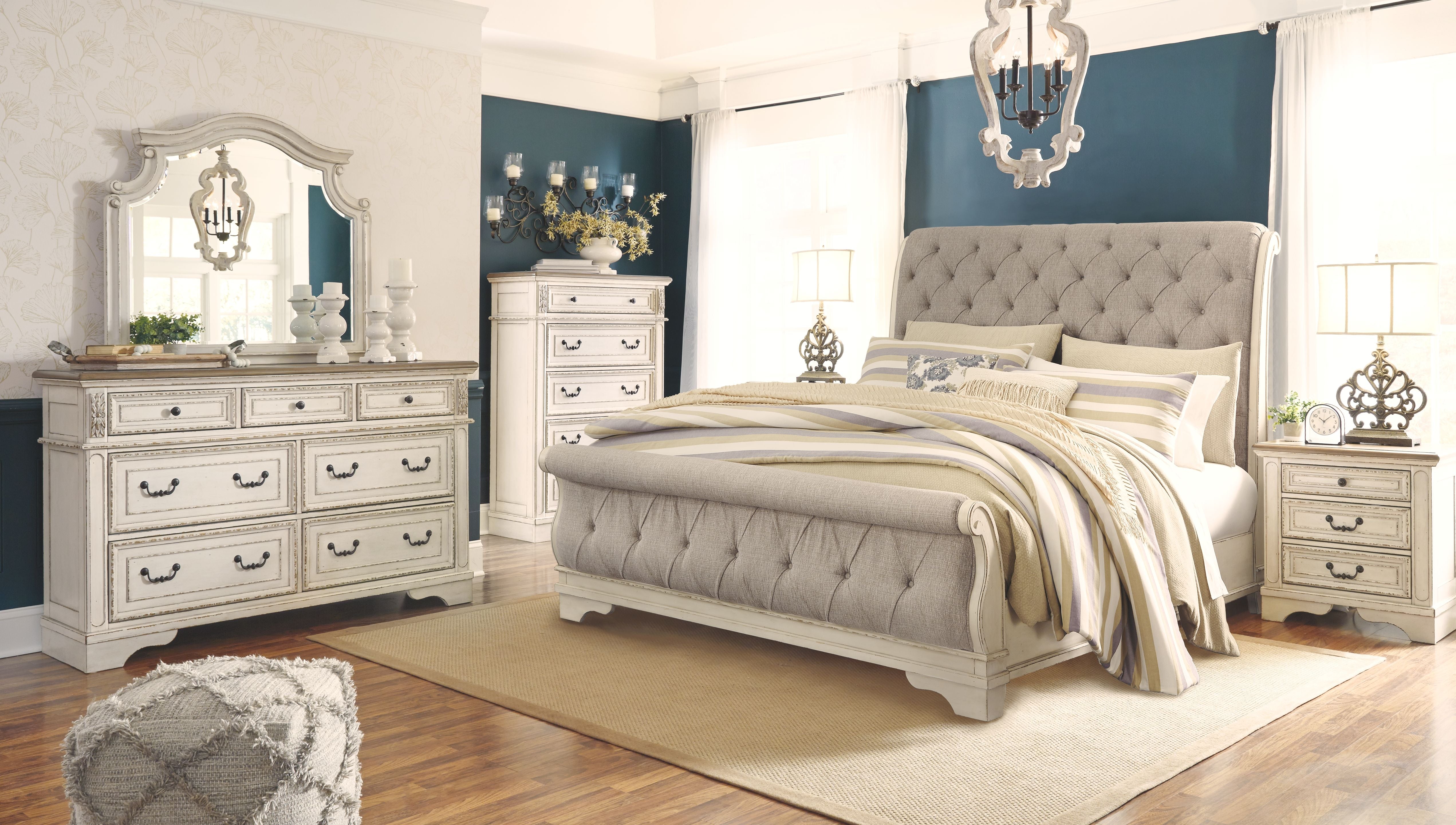Signature Design by Ashley® Realyn - Bedroom Sleigh Bed Set | Meri Furniture
