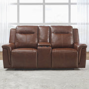 Liberty Furniture Avery - Loveseat with Console P2 - Cognac | Meri Furniture