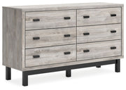 Signature Design by Ashley® Vessalli - Black / Gray - Six Drawer Dresser | Meri Furniture