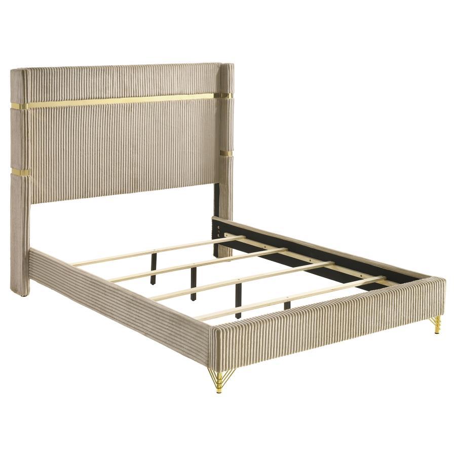 Coaster Fine Furniture Lucia - Upholstered Wingback Bed | Meri Furniture