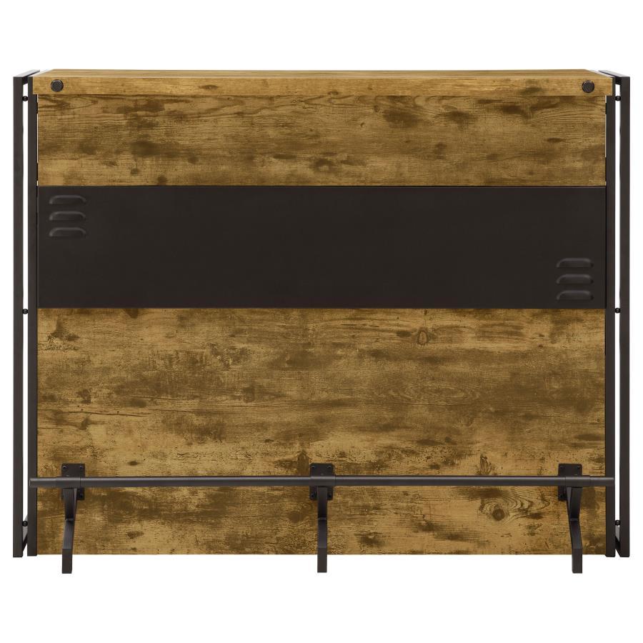 Coaster Fine Furniture Renaldi - 3-Shelf Home Bar Wine Cabinet - Rustic Nutmeg | Meri Furniture