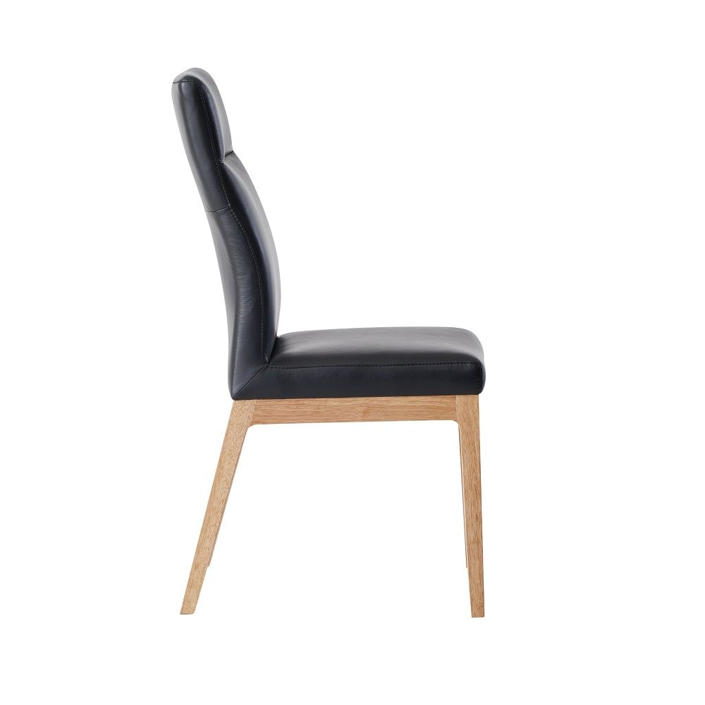ACME Raquan - Side Chair (Set of 2) - Black & Walnut | Meri Furniture