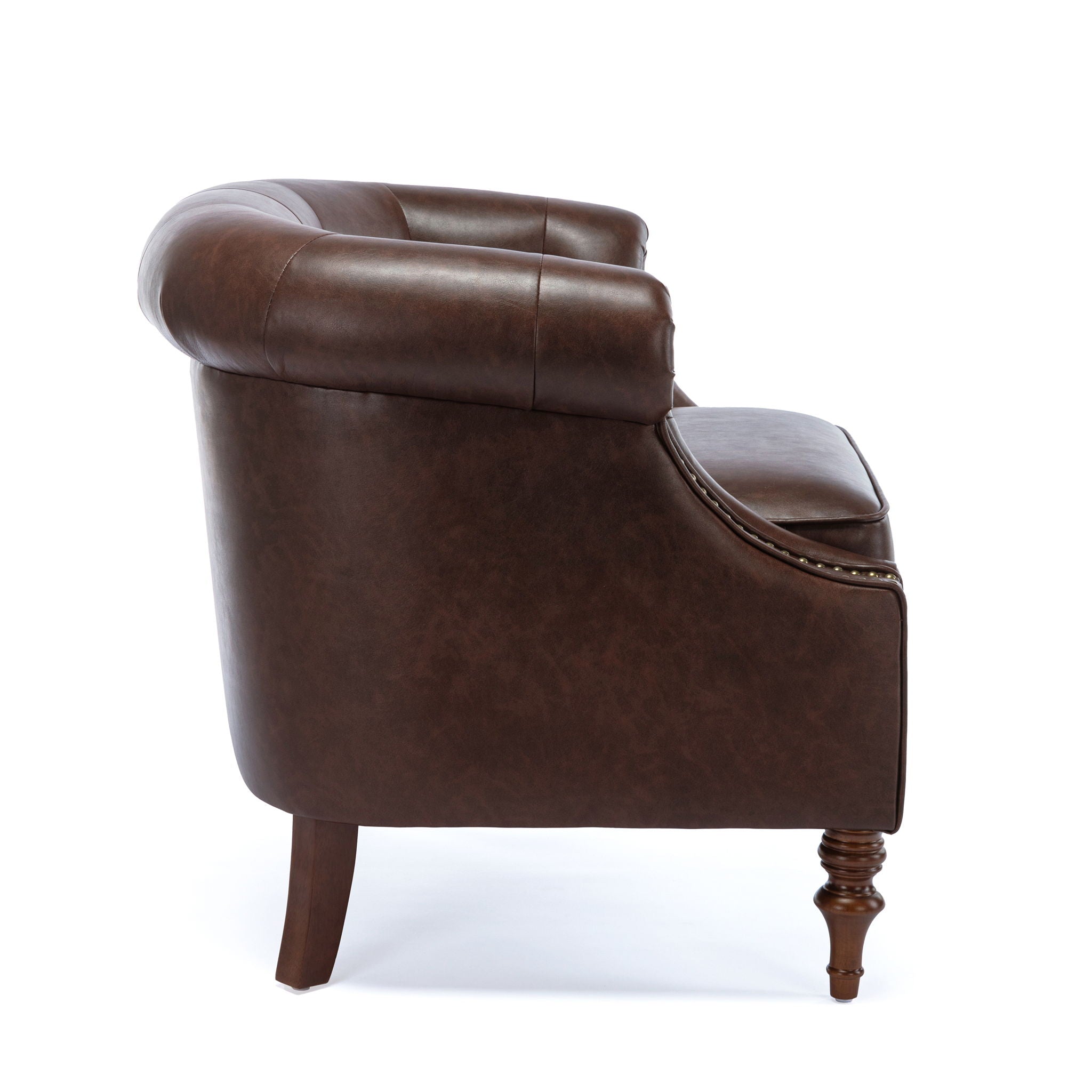 Ophelia - Button Tufted Accent Chair - Brown