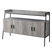 ACME Samiya - TV Stand - Gray Oak & Black Finish | Meri Furniture