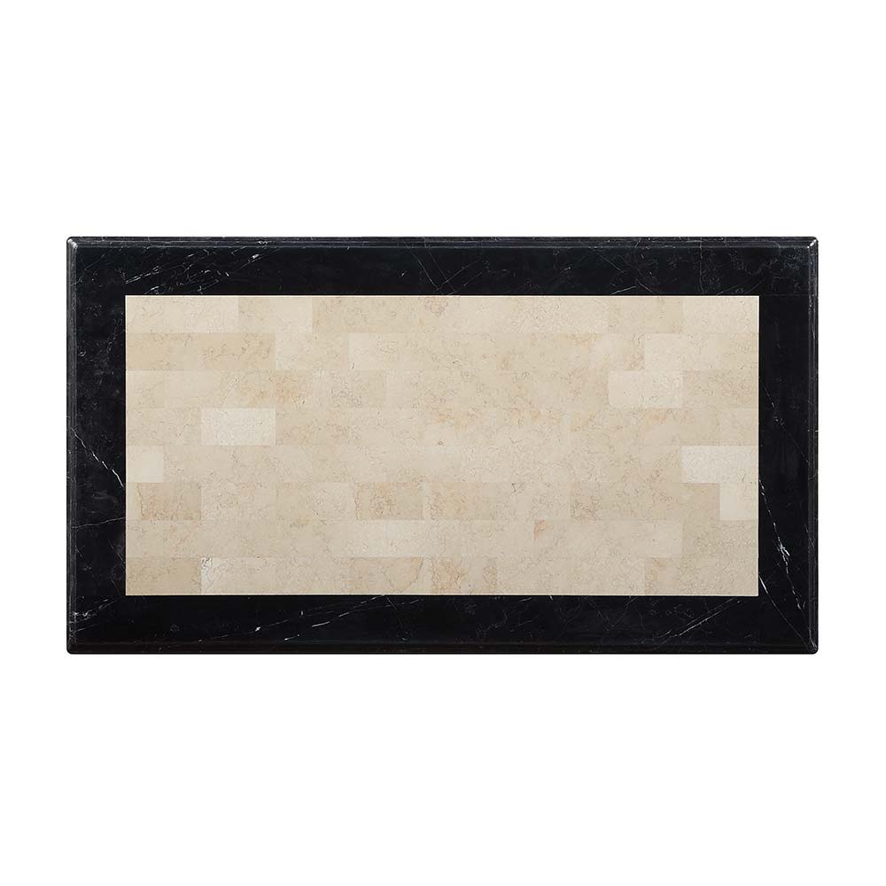 ACME Tayden - Coffee Table - Marble Top & Black Finish | Meri Furniture