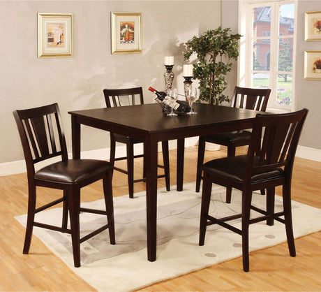Furniture of America Bridgette - Counter Height Chair (Set of 2) - Espresso | Meri Furniture