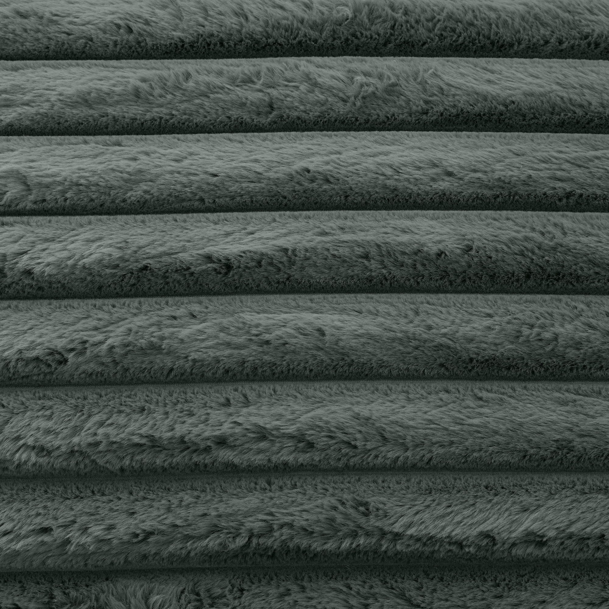 Plush Oversized Double Chaise Lounge Sofa Bed With USB Ports And Cup Holders