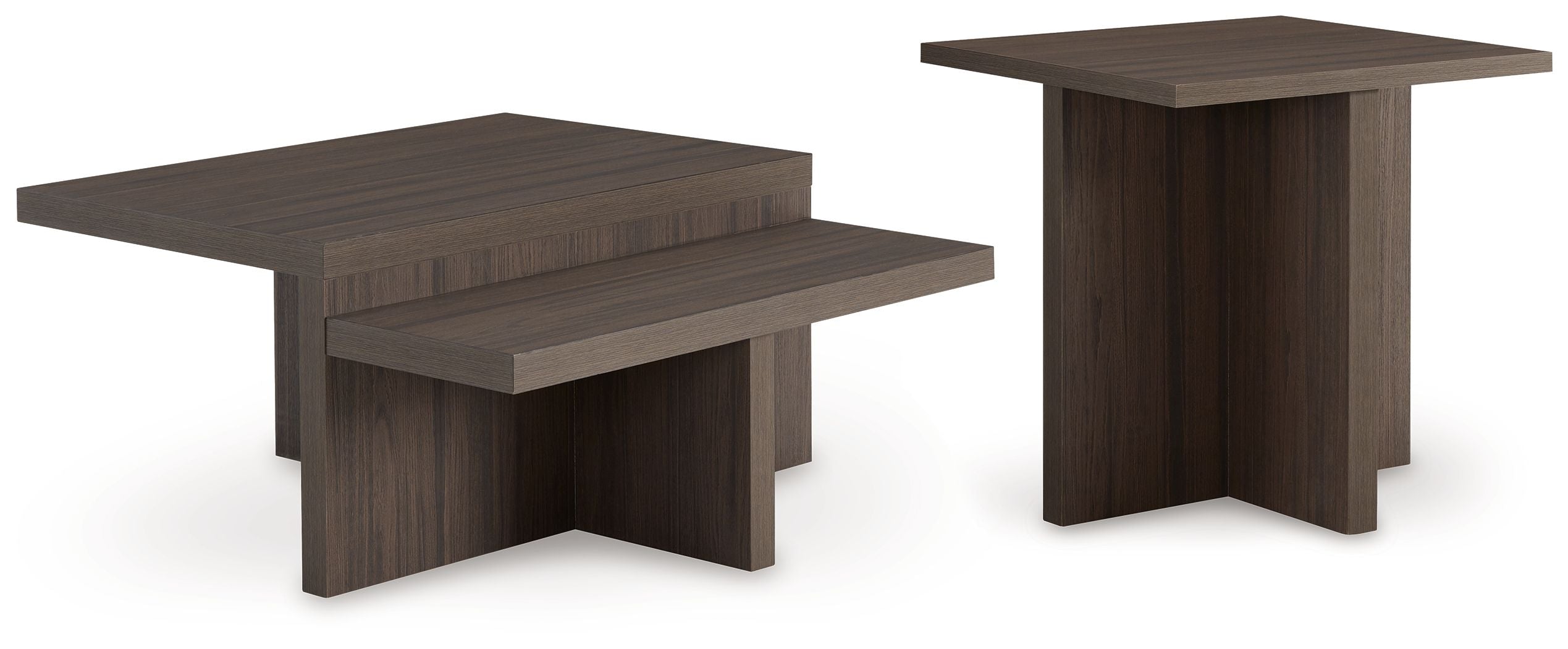 Signature Design by Ashley® Zendex - Brown - Occasional Table Set (Set of 2) | Meri Furniture