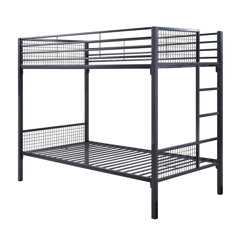 ACME Gelsey - Twin Bunk Bed - Sandy Black | Meri Furniture