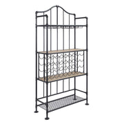 Edina - Wine Rack - Oak & Sandy Black