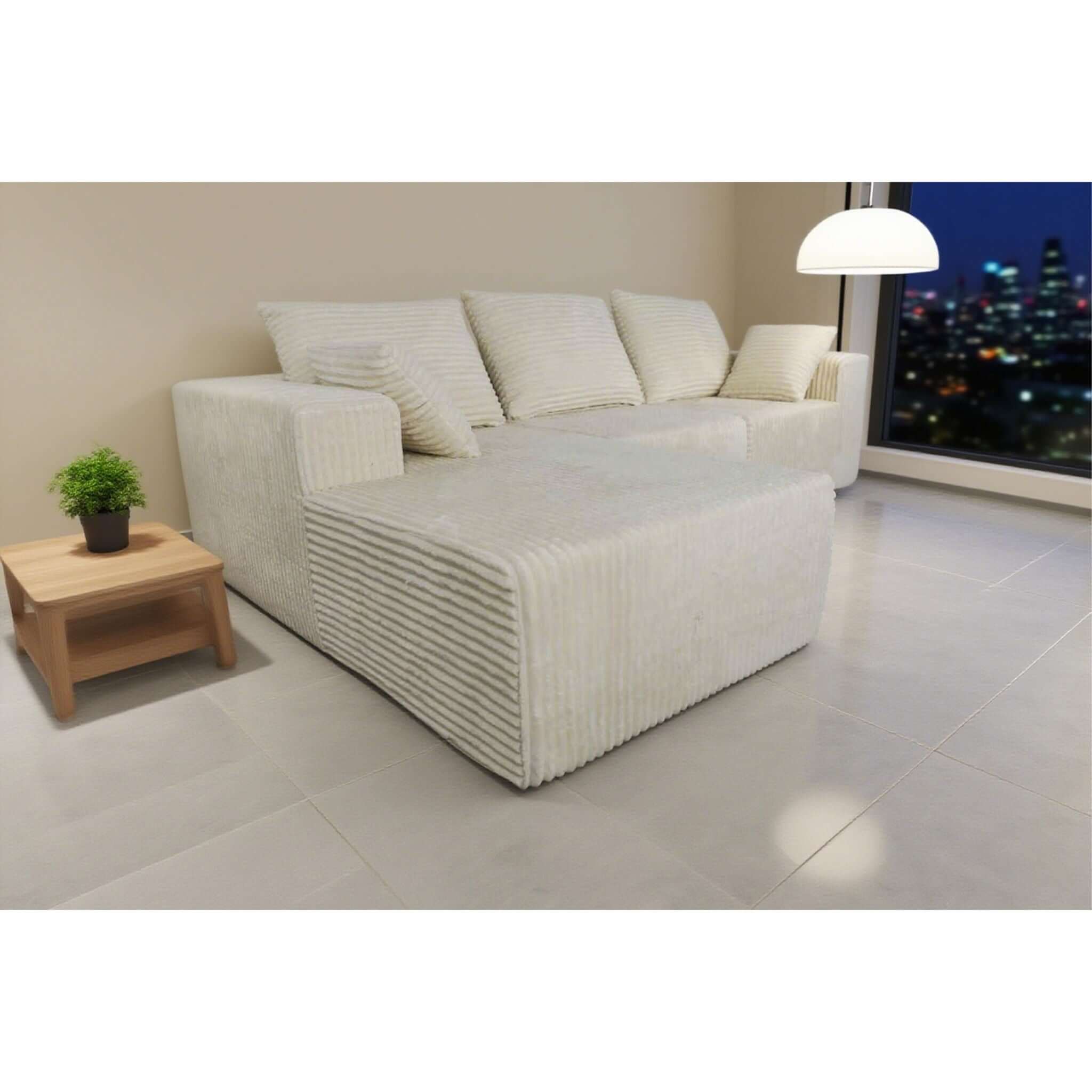 Corner Combination Sofa Sectional Couch With Soft Plush Fabric