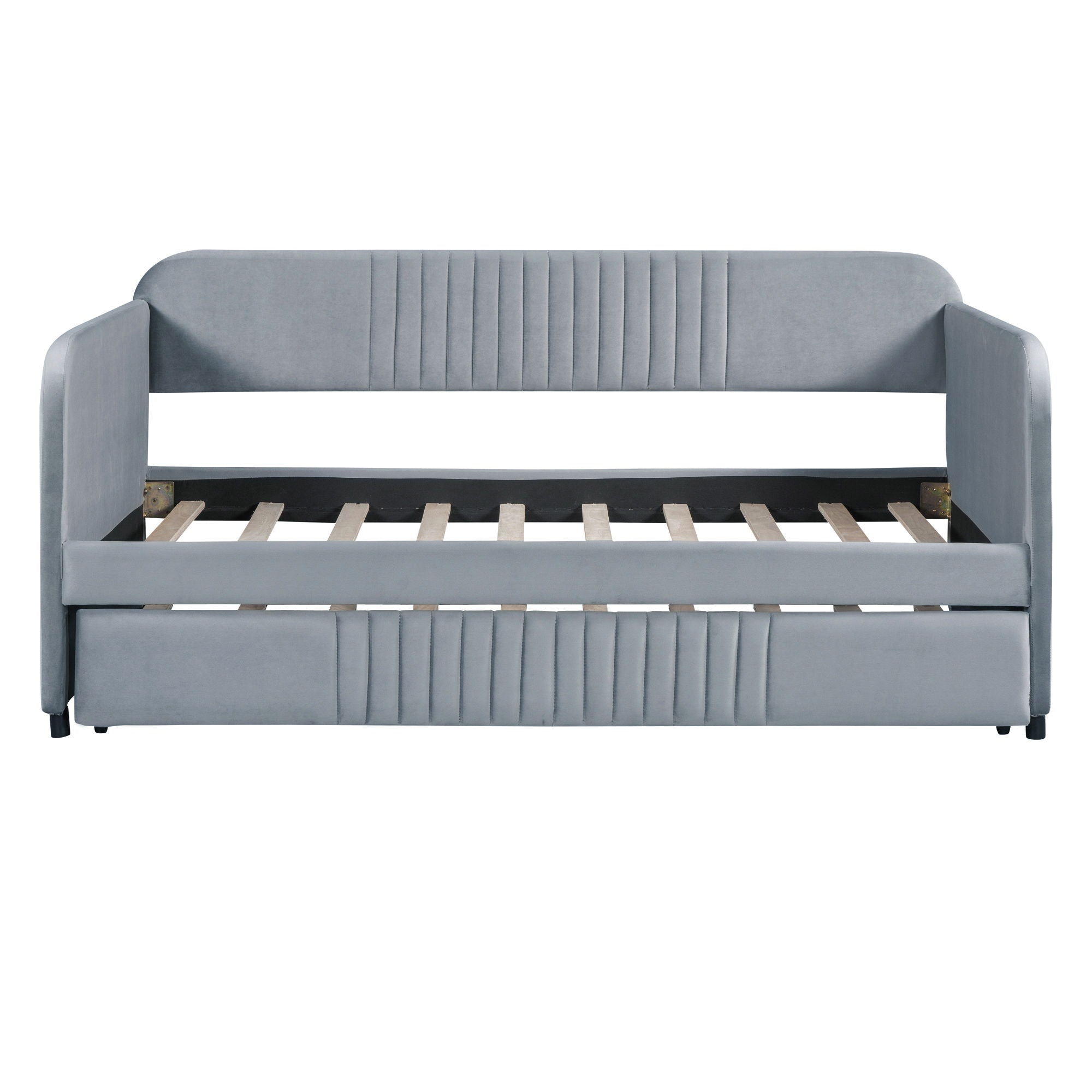 Upholstered Daybed Sofa Bed With Trundle Bed