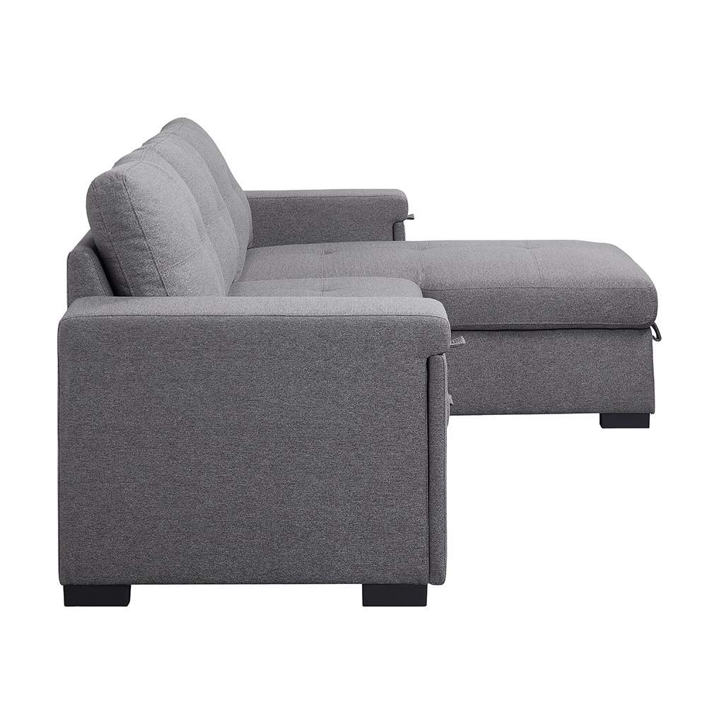ACME Jacop - Sectional Sofa - Dark Gray Fabric | Meri Furniture
