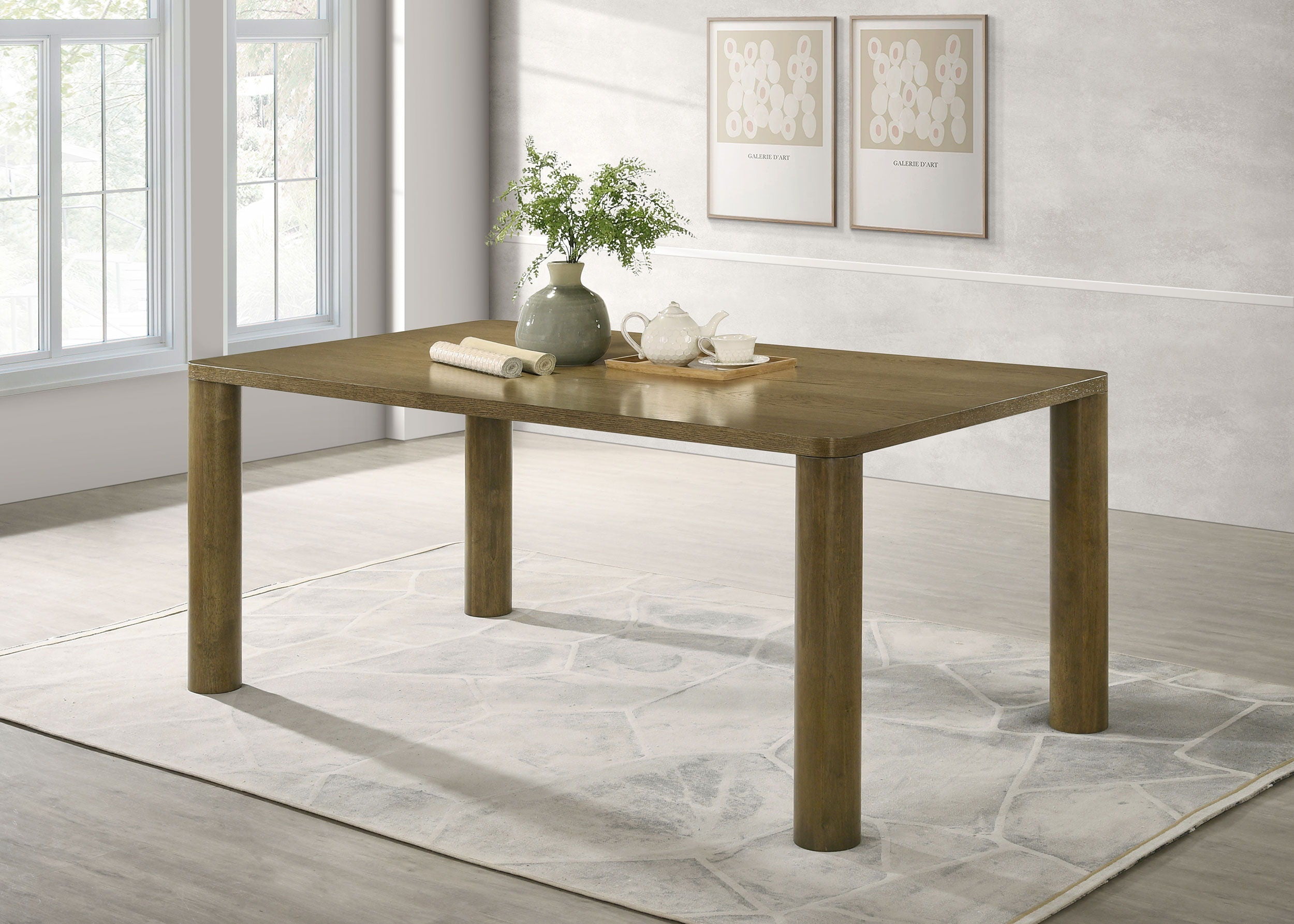 Coaster Fine Furniture Castlewood - Rectangular Wood Dining Table - Brown Oak | Meri Furniture