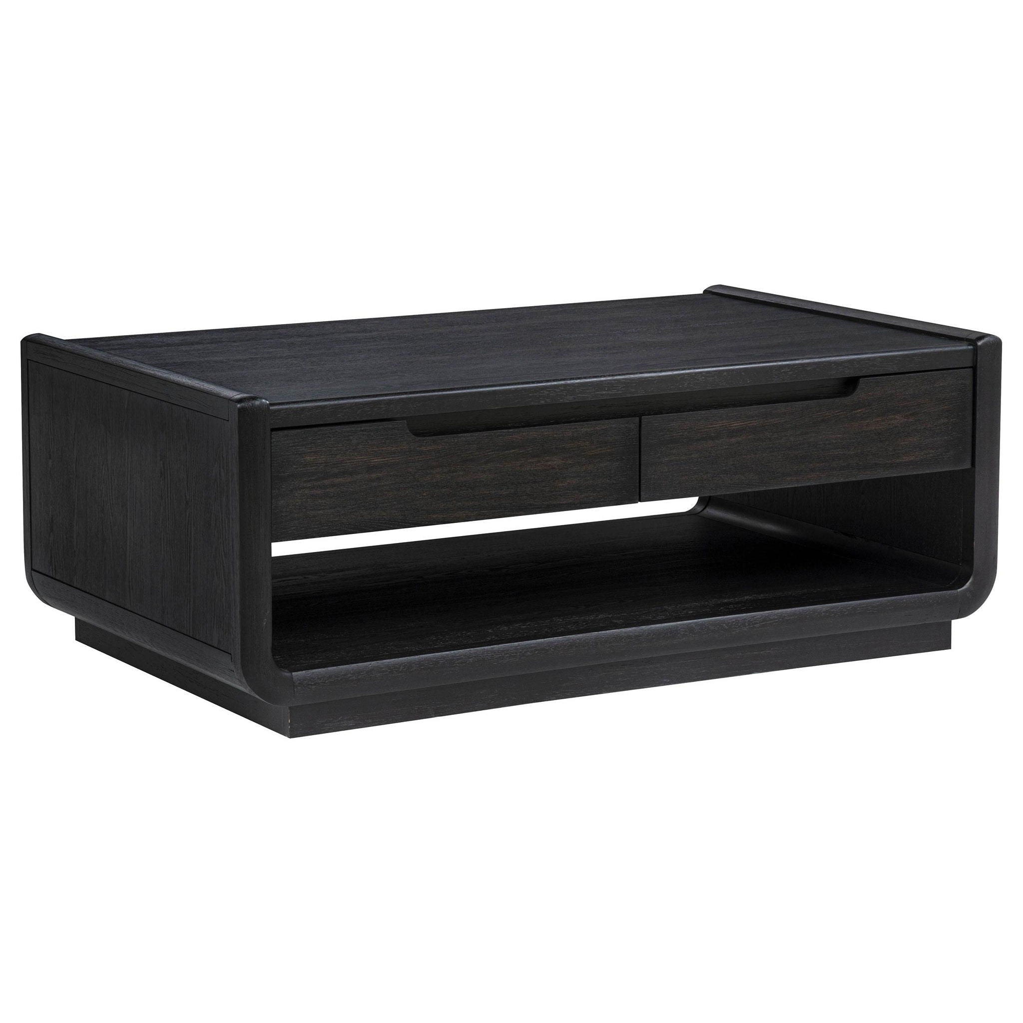 Leandro 3-piece Wood Coffee and End Table Set Burnished Black