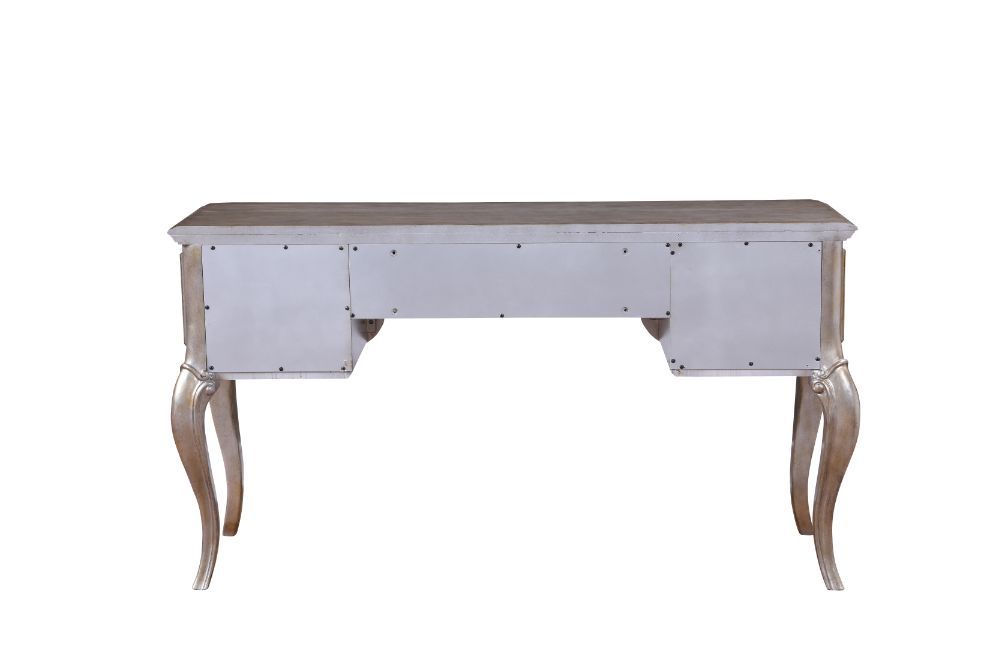 ACME Esteban - Vanity Desk - Mirrored & Antique Champagne Finish | Meri Furniture