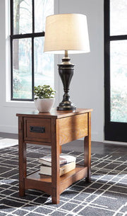 Signature Design by Ashley® Breegin - Brown - Chair Side End Table - 1 Drawer | Meri Furniture