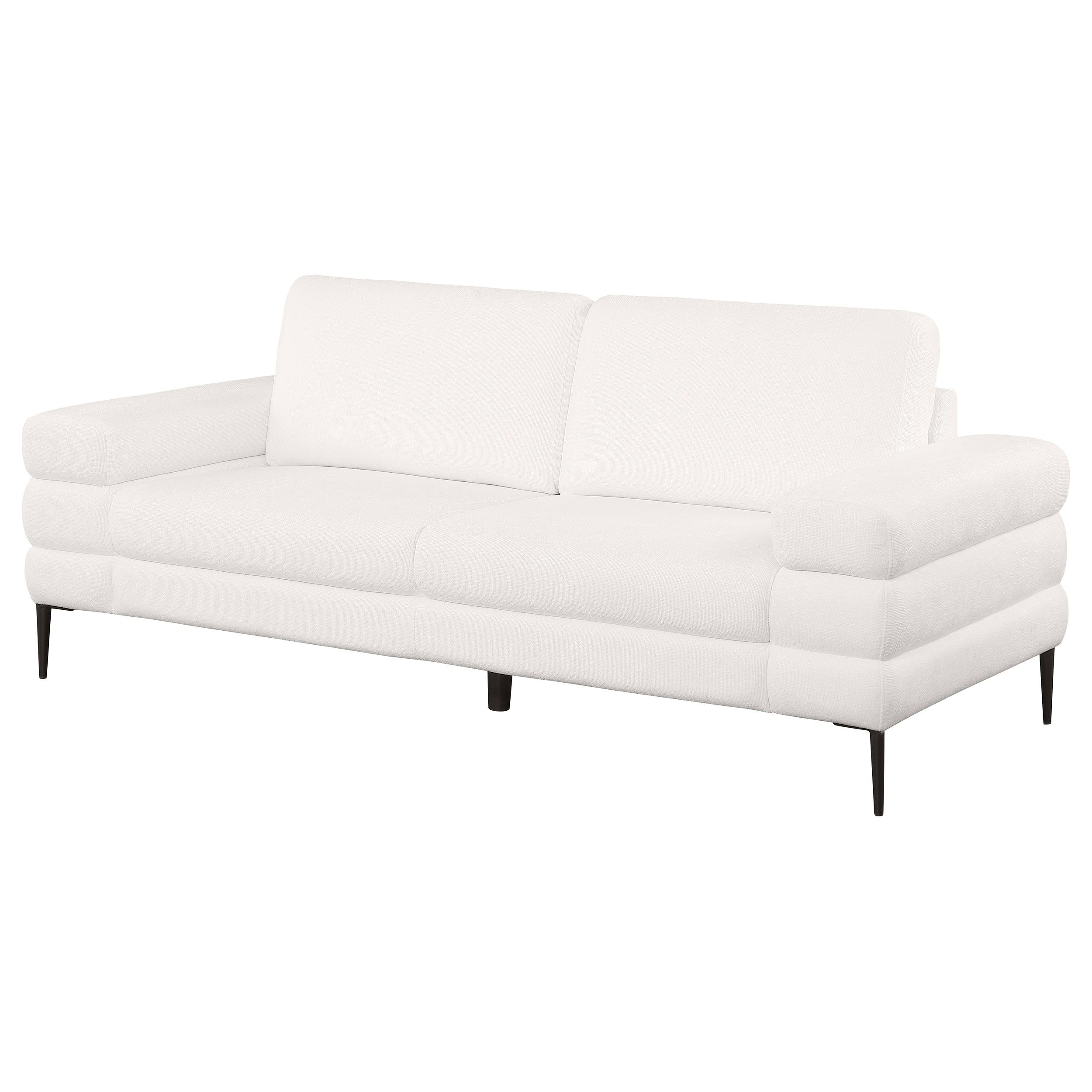 Coaster Fine Furniture Jessel - Chenille Upholstered Track Arm Sofa - Ivory | Meri Furniture