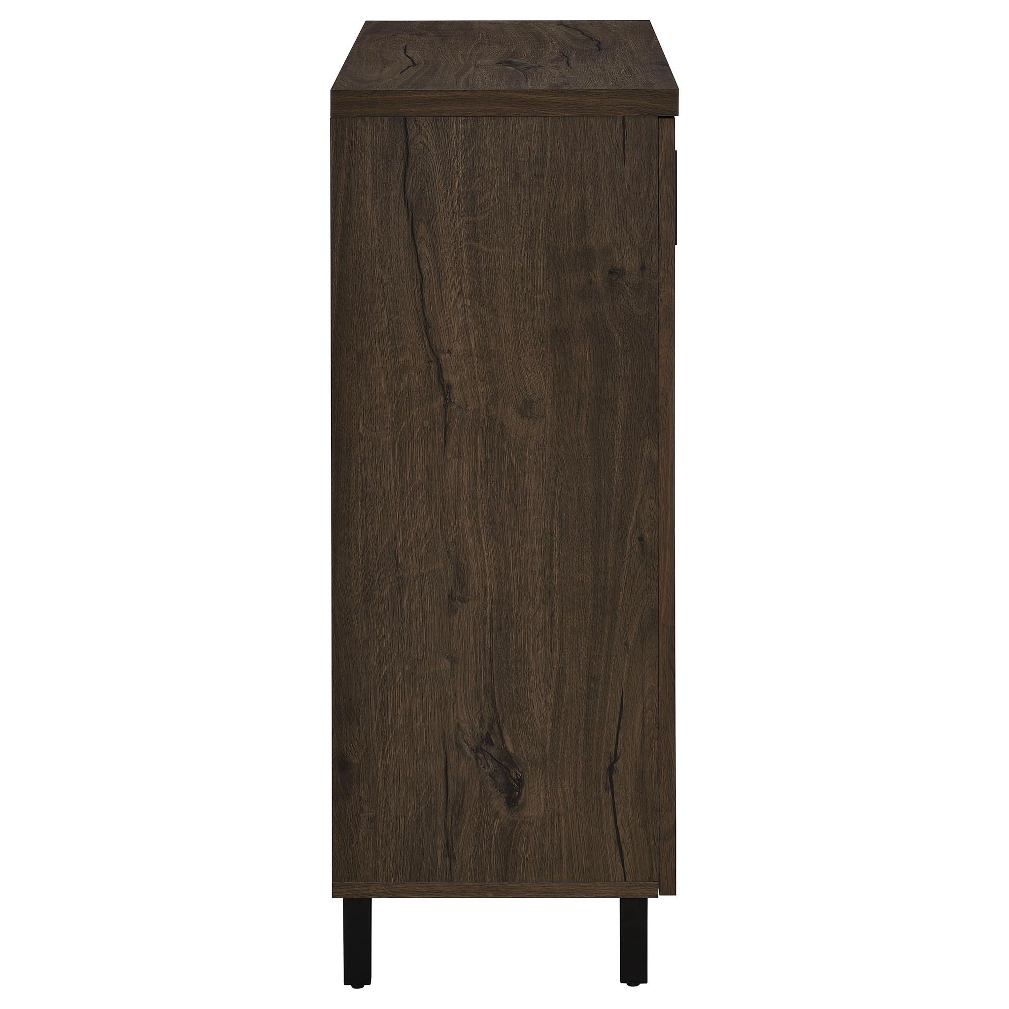 Brixton 2-door Entryway Shoe Storage Cabinets Smoked Oak