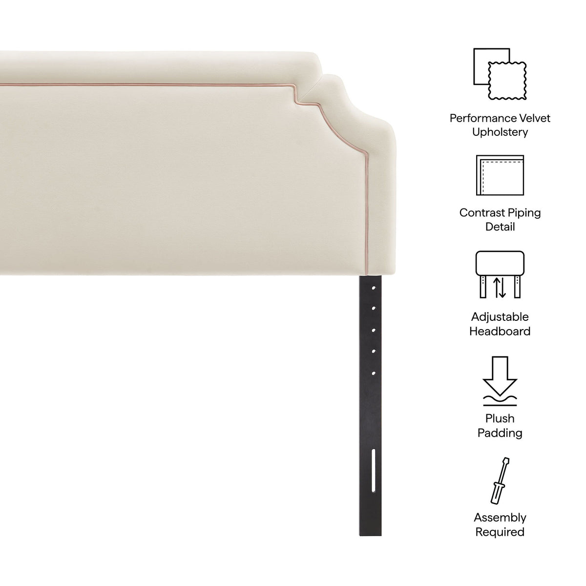 Magnolia Stain-Resistant Performance Velvet King Size Headboard by Modway