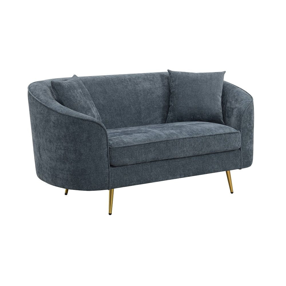 ACME Nakendra - Loveseat With 2 Pillows - Cobalt Gray | Meri Furniture